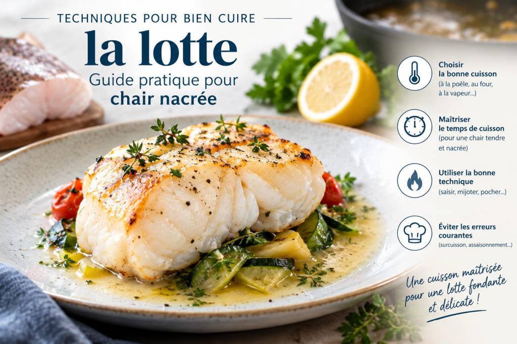 Techniques pour bien cuire la lotte : guide pratique pour chair nacrée