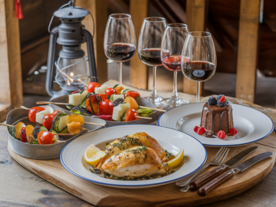 Comment préparer un menu de fête en 3 services pour six personnes en cuisinant à l'avance et en limitant la vaisselle