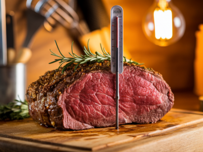Quelle température et quel temps pour une côte de bœuf rosée à cœur avec un thermomètre
