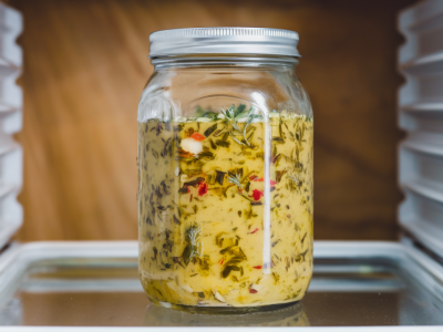 Quelle vinaigrette en bocal préparer pour qu'elle reste homogène et consommable cinq jours au frigo