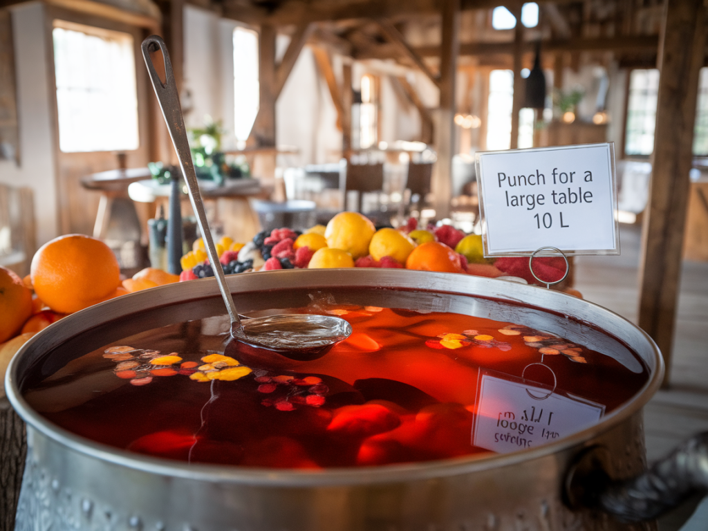 Dosage du punch pour une grande tablée : 10 L = combien de convives ?